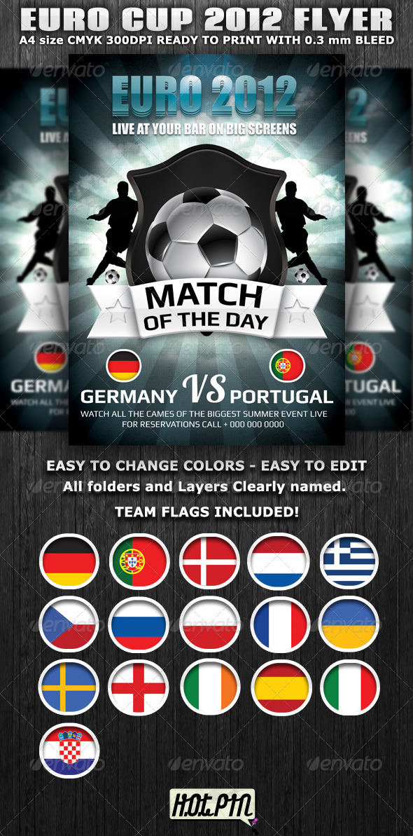 Euro Cup 2012 Football Flyer template - Sports Events