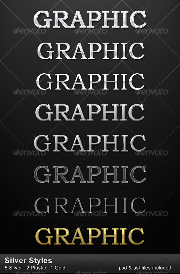 GraphicRiver Silver styles 90226 GraphicRiver Silver styles 90226