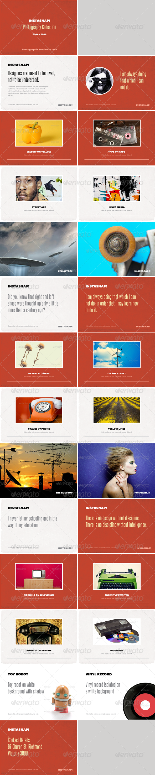 GraphicRiver Instasnap Photo Album or Folio Template 2493814 GraphicRiver Instasnap Photo Album or Folio Template 2493814