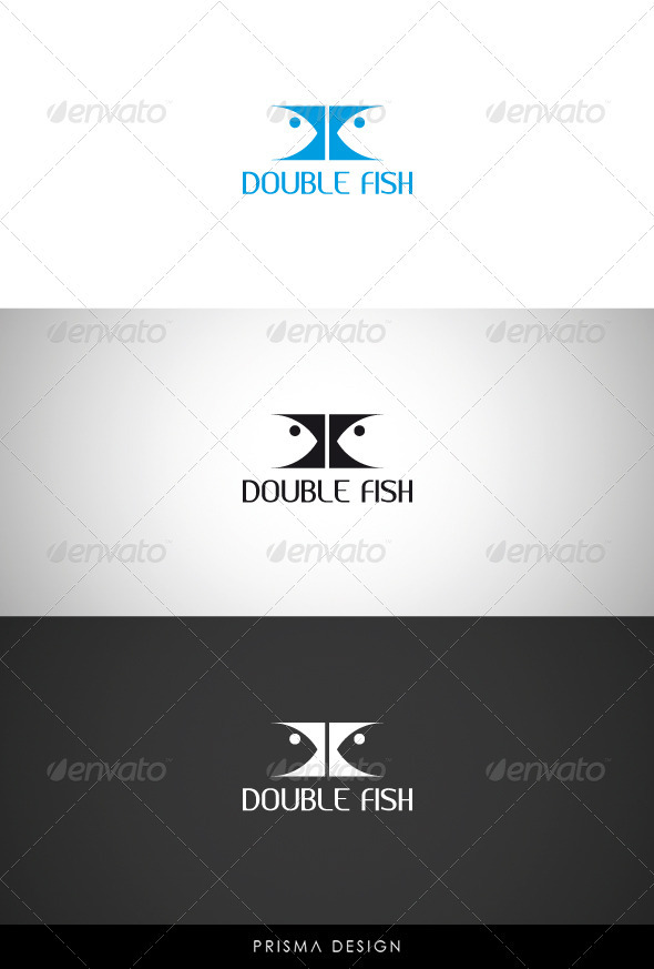 Double Fish Logo - Animals Logo Templates