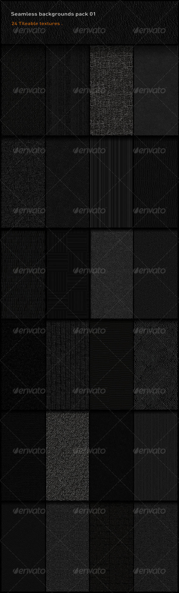Seamless Backgrounds Pack 01 - Miscellaneous Textures / Fills / Patterns