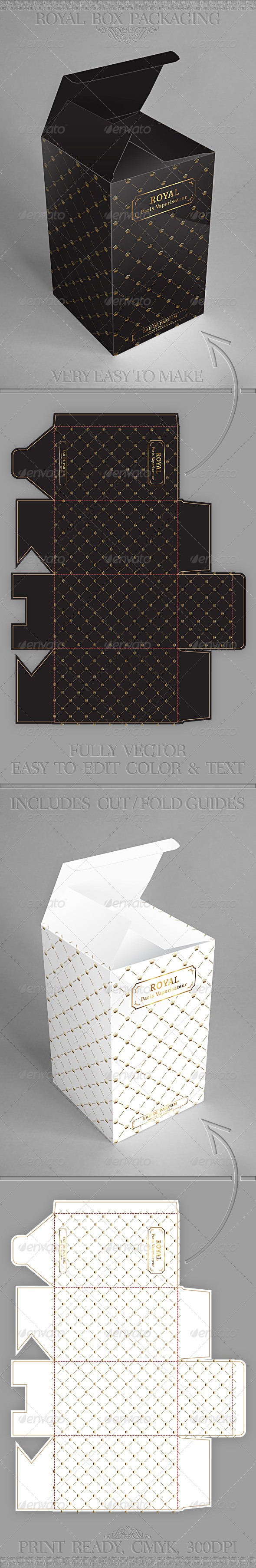 Royal Gift Package Box Template V2 - Packaging Print Templates