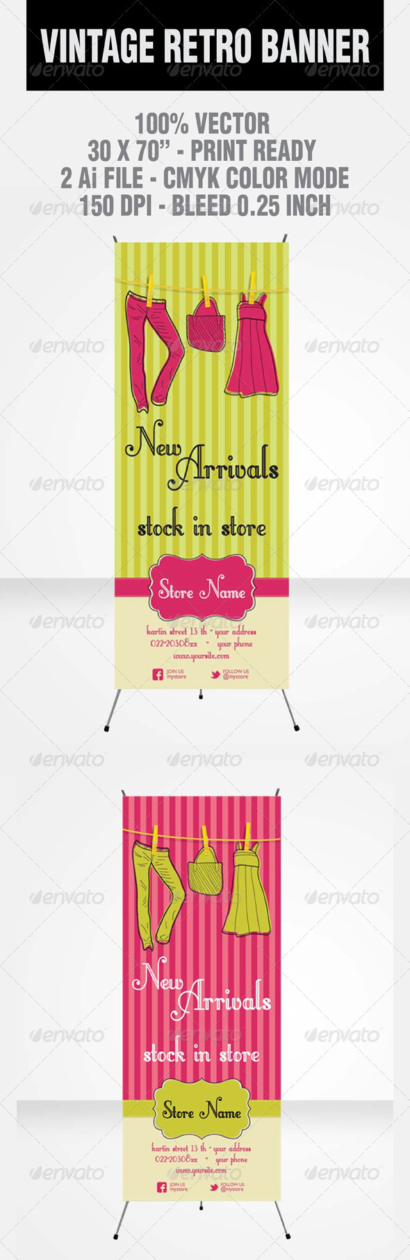 GraphicRiver Vintage Retro Banner 2497500 GraphicRiver Vintage Retro Banner 2497500