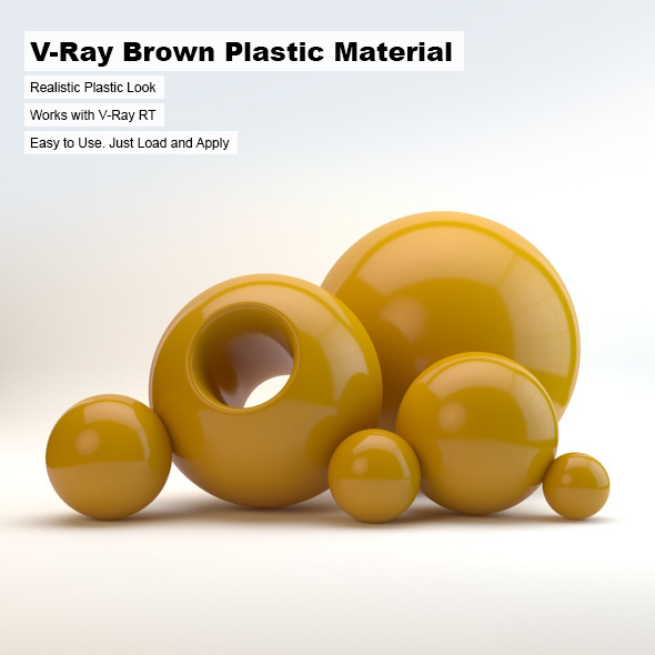 V-Ray Brown Plastic Material - 3DOcean Item for Sale