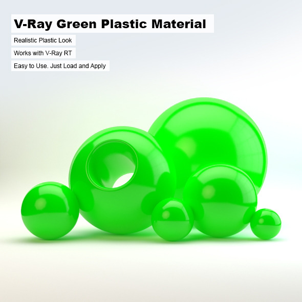 V-Ray Green Plastic Material - 3DOcean Item for Sale