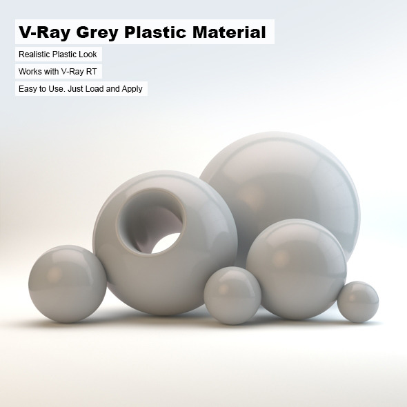 V-Ray Grey Plastic Material - 3DOcean Item for Sale