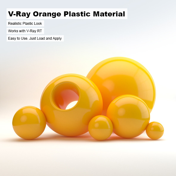 V-Ray Orange Plastic Material - 3DOcean Item for Sale