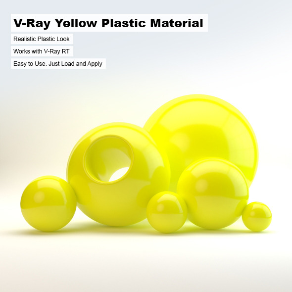 V-Ray Yellow Plastic Material - 3DOcean Item for Sale