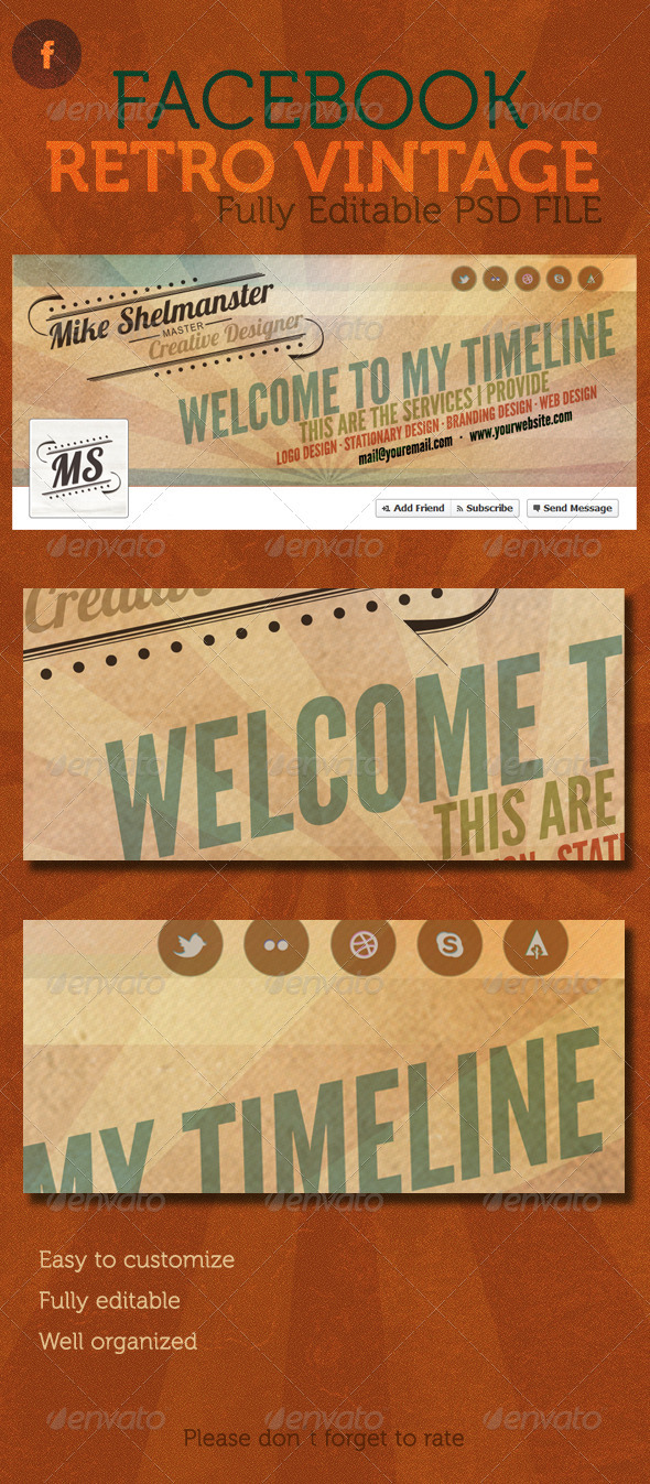GraphicRiver Facebook Retro Vintage Timeline Cover 2490871 GraphicRiver Facebook Retro Vintage Timeline Cover 2490871