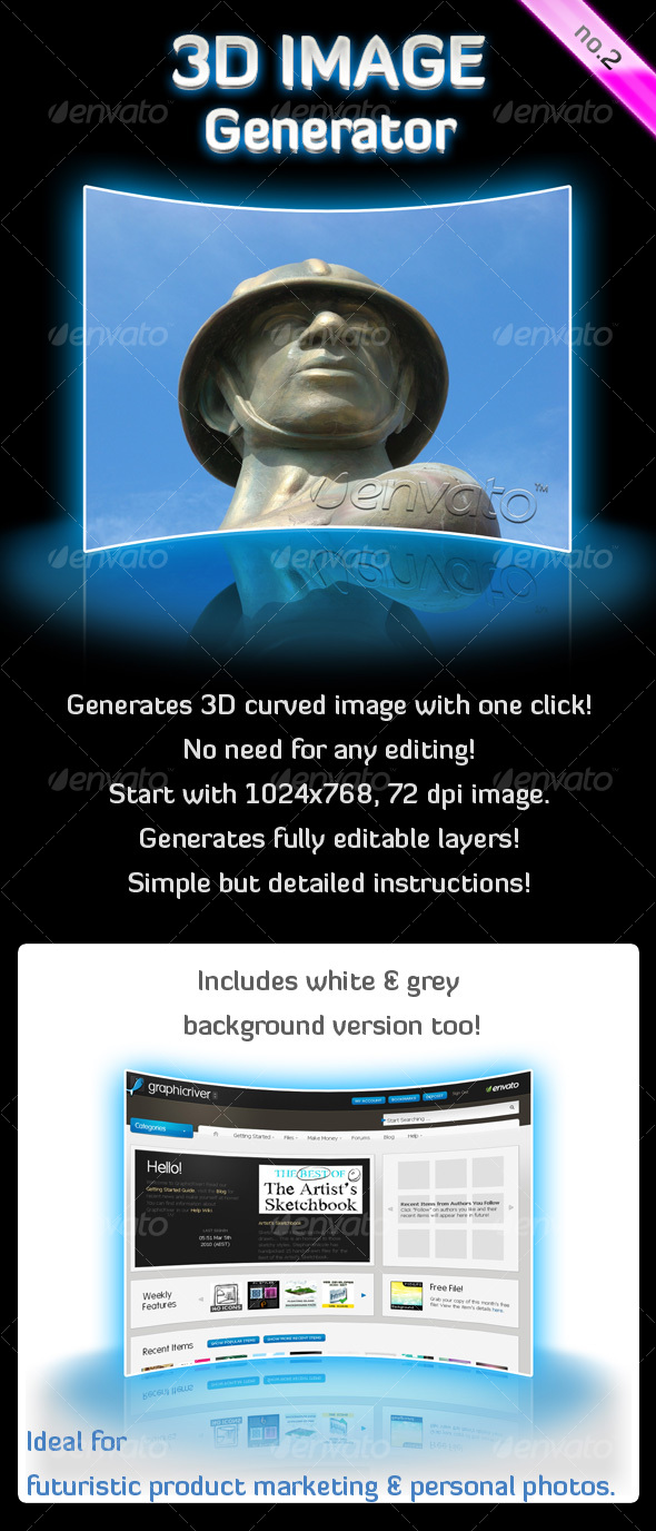 3D Image Generator Action no. 2 - Utilities Actions