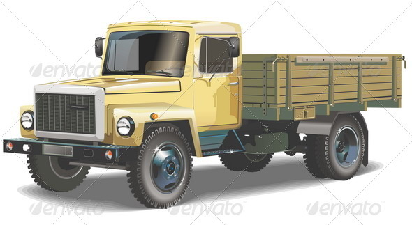 Flatbed Truck - Man-made objects Objects