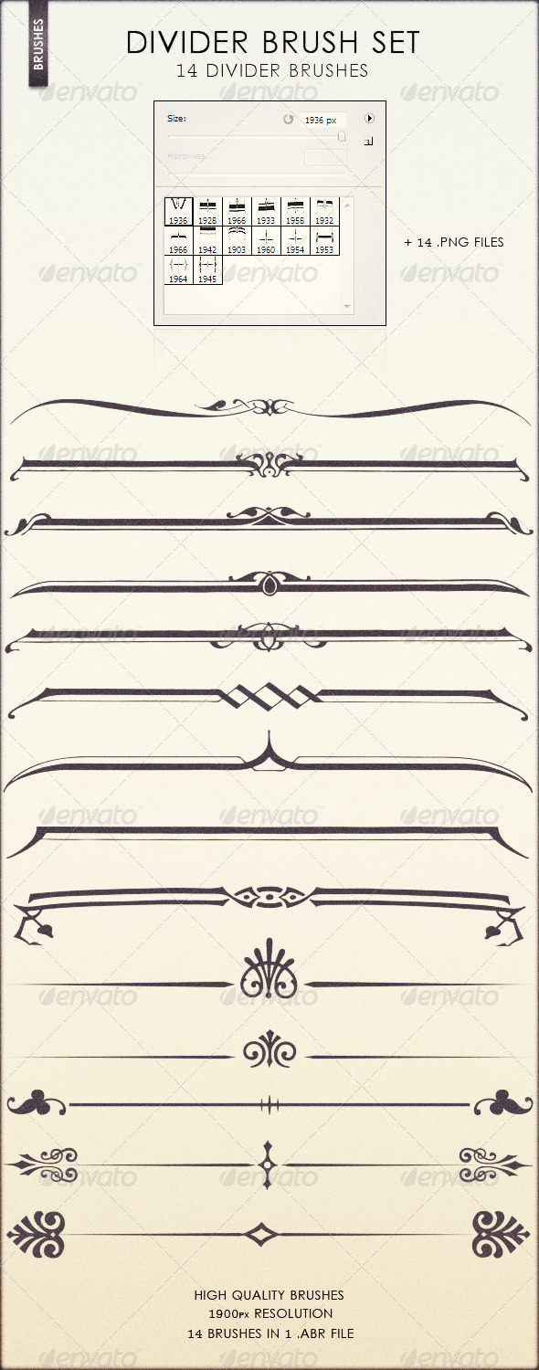 Divider Brush Set - Flourishes Brushes