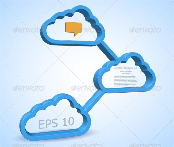 Vector Computer Cloud Design - Web Technology