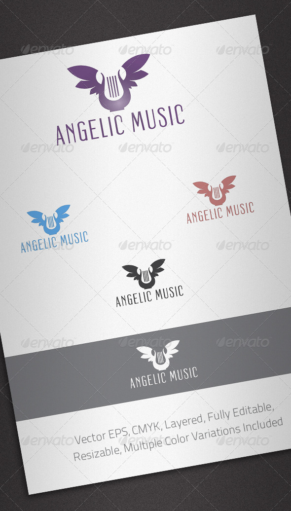 Angelic Music Logo Template - Objects Logo Templates