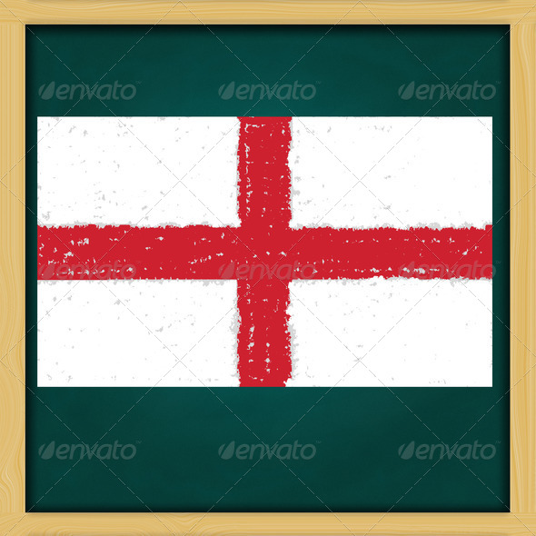 hand drawing St.George grunge flag artwork on high resolution gr - Stock Photo - Images