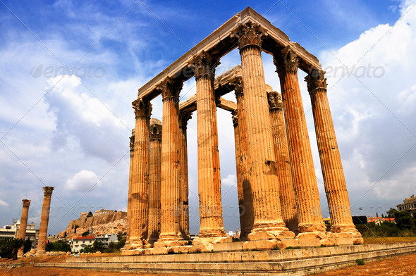 Temple of the Olympian Zeus - Stock Photo - Images