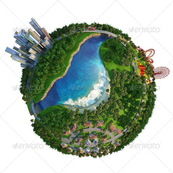 concept globe for home, work and leisure time - Stock Photo - Images