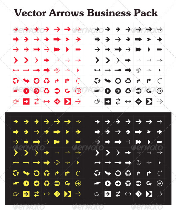 Vector Arrows Business Pack Buttons - Business Conceptual