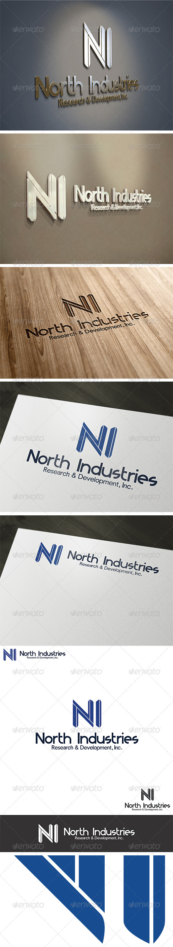 Letter N or I Logo Template - Letters Logo Templates