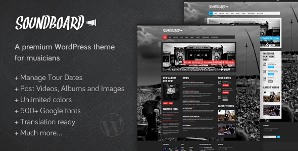 ThemeForest Soundboard a Premium Music WordPress Theme 2558532 ThemeForest Soundboard a Premium Music WordPress Theme 2558532