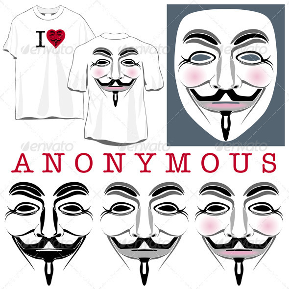 GraphicRiver Anonymous Faces in Black Color and T-shirts 2560143 GraphicRiver Anonymous Faces in Black Color and T-shirts 2560143