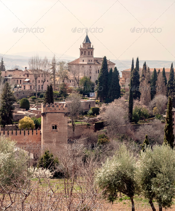 Nasrid monument of the Alhambra - Stock Photo - Images