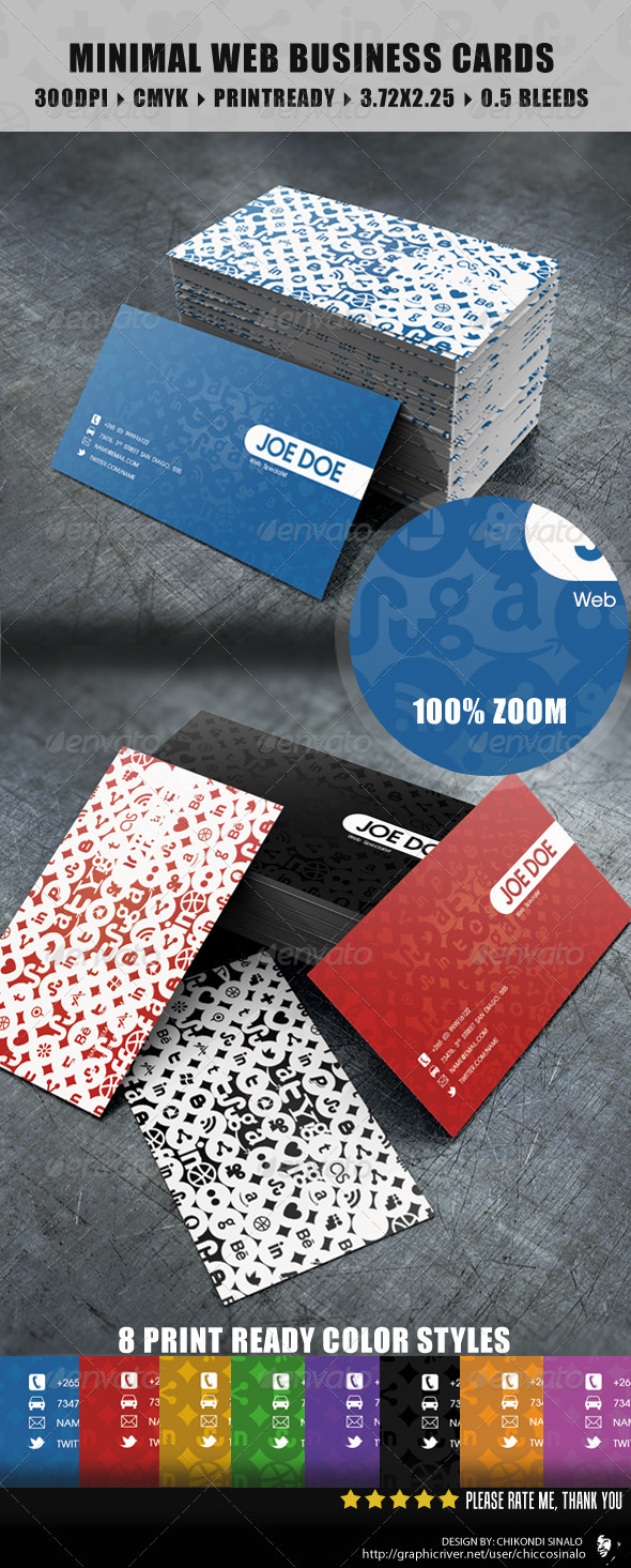 Minimal Web Business Card - Creative Business Cards