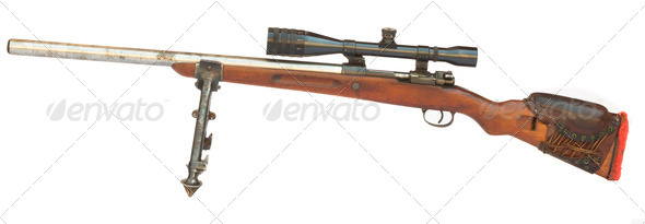 Old Sniper Rifle - Stock Photo - Images