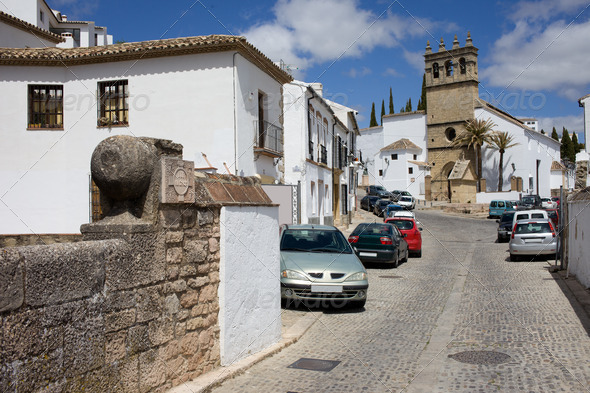 Calle Real in Ronda - Stock Photo - Images