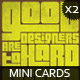 Typography Mini Business Card Typography Mini Business Card - GraphicRiver Item for Sale