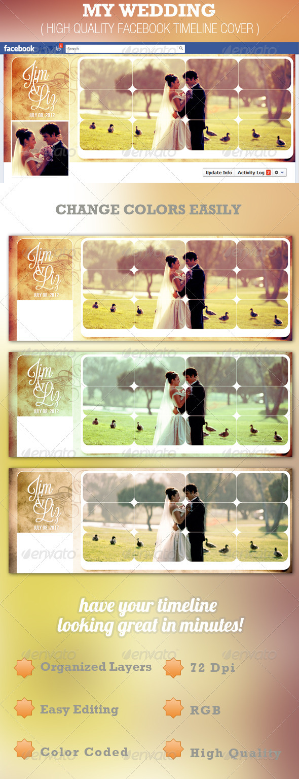 My Wedding Facebook Timeline Cover Template - Facebook Timeline Covers Social Media