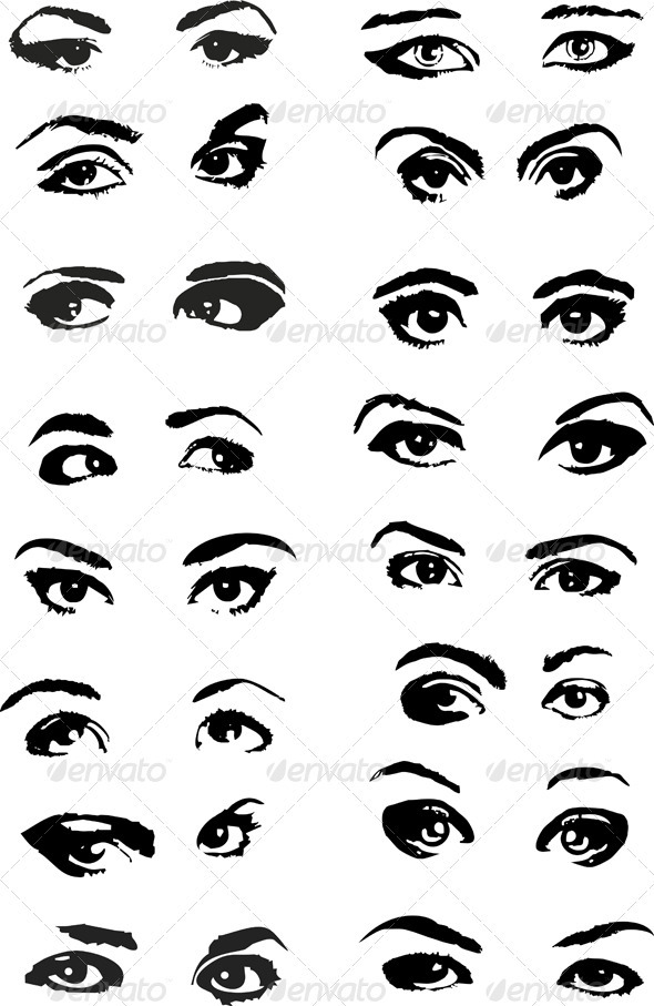 Eye Woman Set - Health/Medicine Conceptual