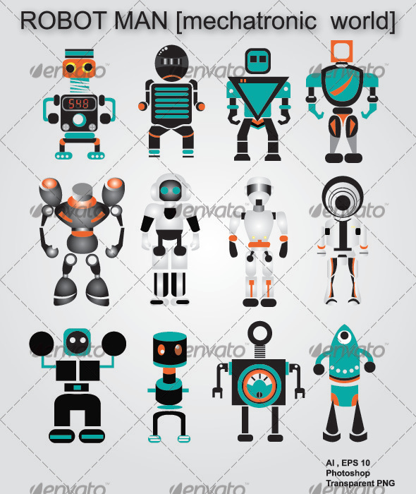 Humanoid Robot - Characters Vectors