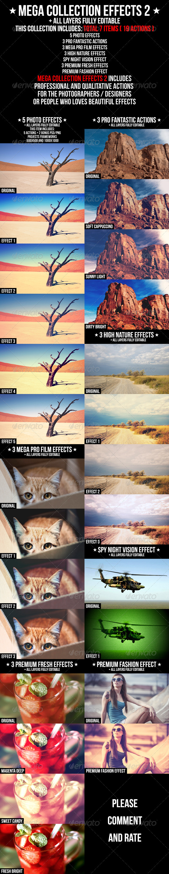 Mega Collection Effects 2 - Actions Photoshop
