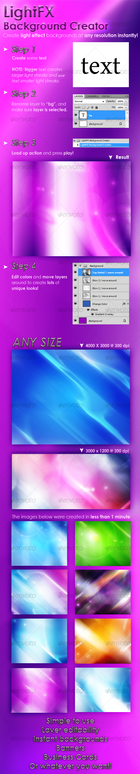 LightFX Background Creator - Utilities Actions