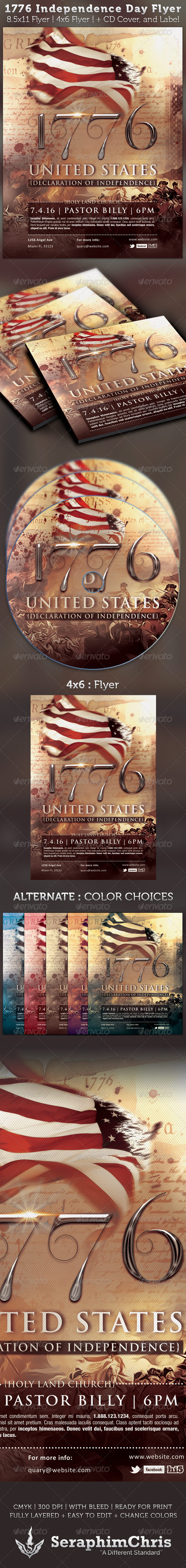 GraphicRiver 1776 Independence Day Flyer & CD Artwork Template 2579015 GraphicRiver 1776 Independence Day Flyer & CD Artwork Template 2579015