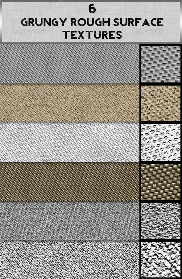6 Grungy Rough Surface Textures - Patterns Backgrounds