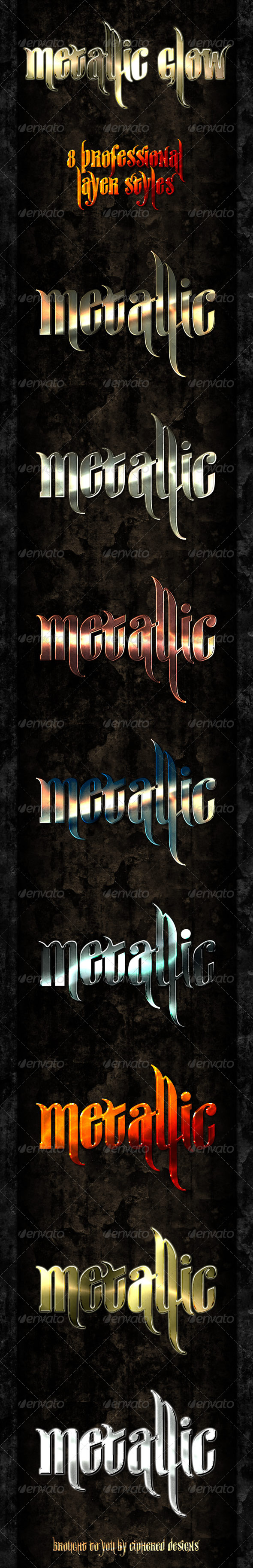 Metallic Glow - Professional Styles - Text Effects Styles