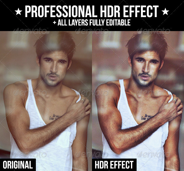 Professional HDR Effect - Actions Photoshop