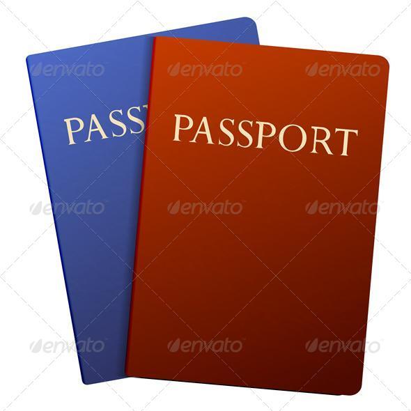 Vector passports isolated on white - Miscellaneous Vectors