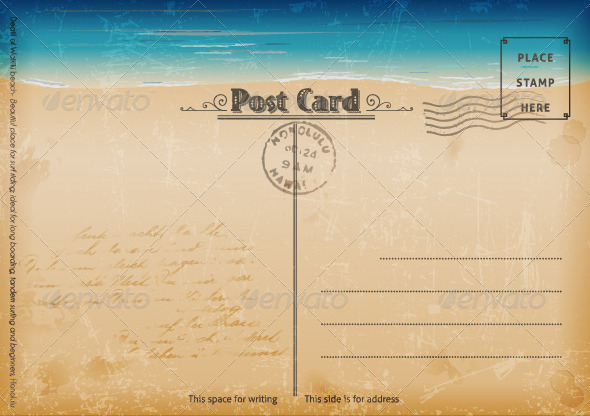 Vintage Summer Postcard - Seasons Nature