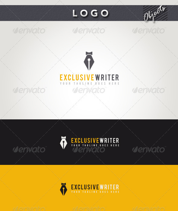 Exclusive Writer Logo - Objects Logo Templates