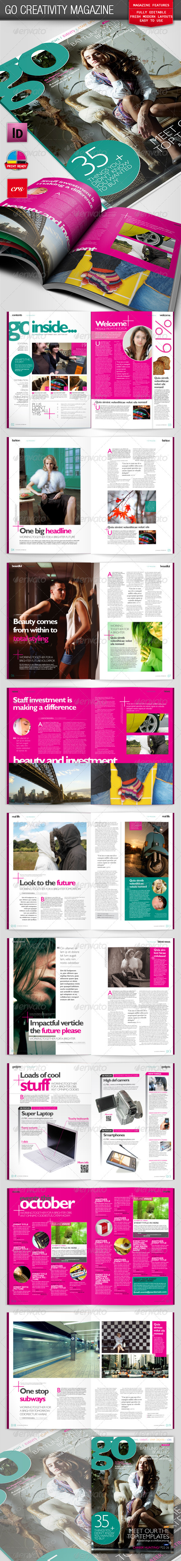 Go Creativity Magazine - Magazines Print Templates