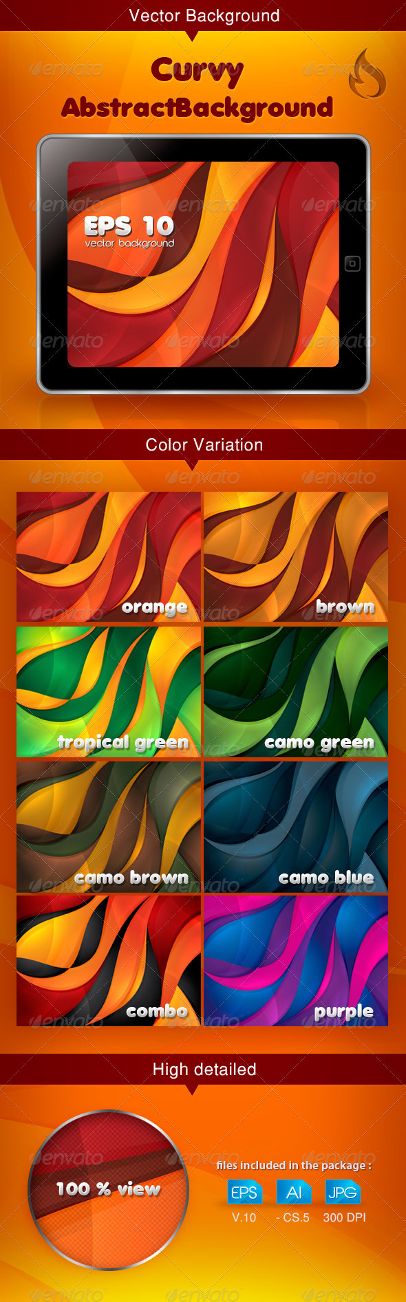 Curvy abstract background - Backgrounds Decorative