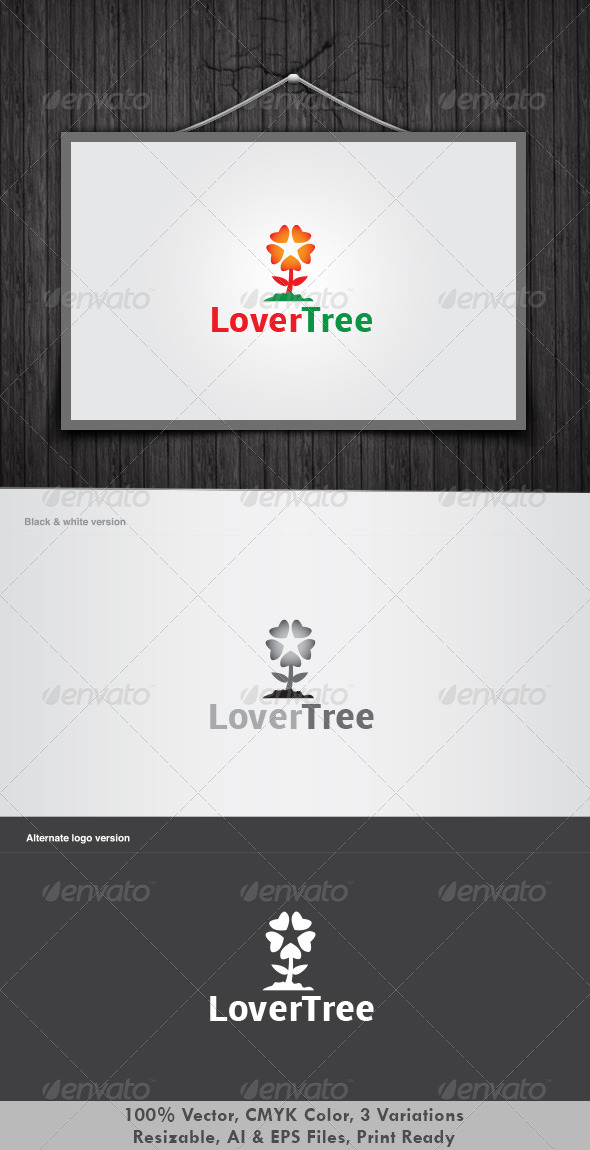 Lover Tree Logo - Nature Logo Templates