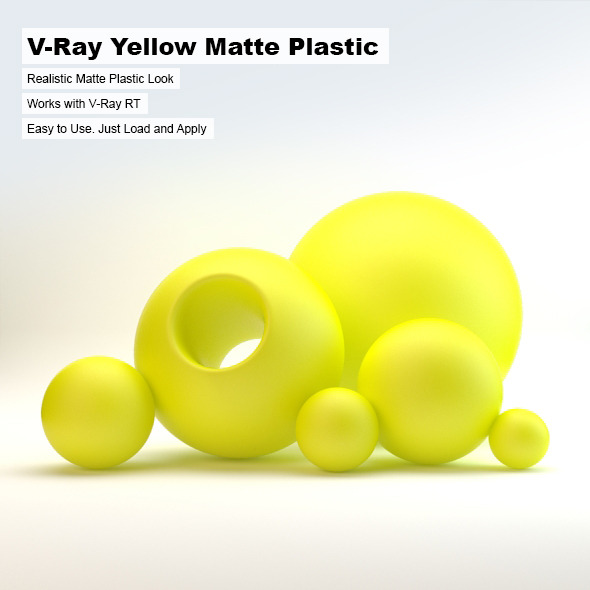 V-Ray Yellow Matte Plastic - 3DOcean Item for Sale