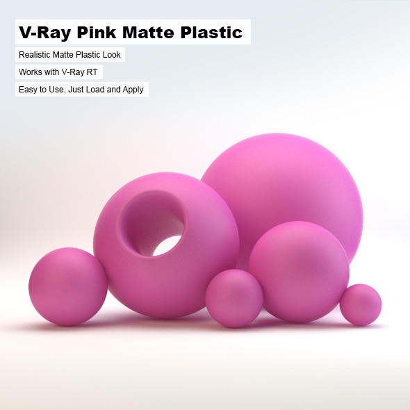 V-Ray Pink Matte Plastic - 3DOcean Item for Sale
