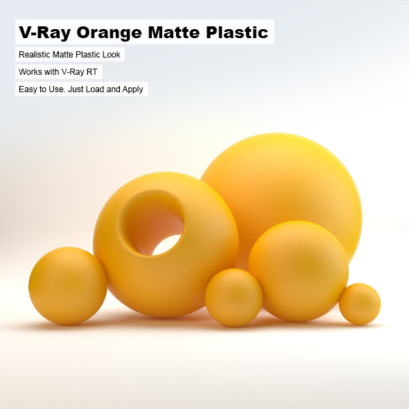V-Ray Orange Matte Plastic - 3DOcean Item for Sale