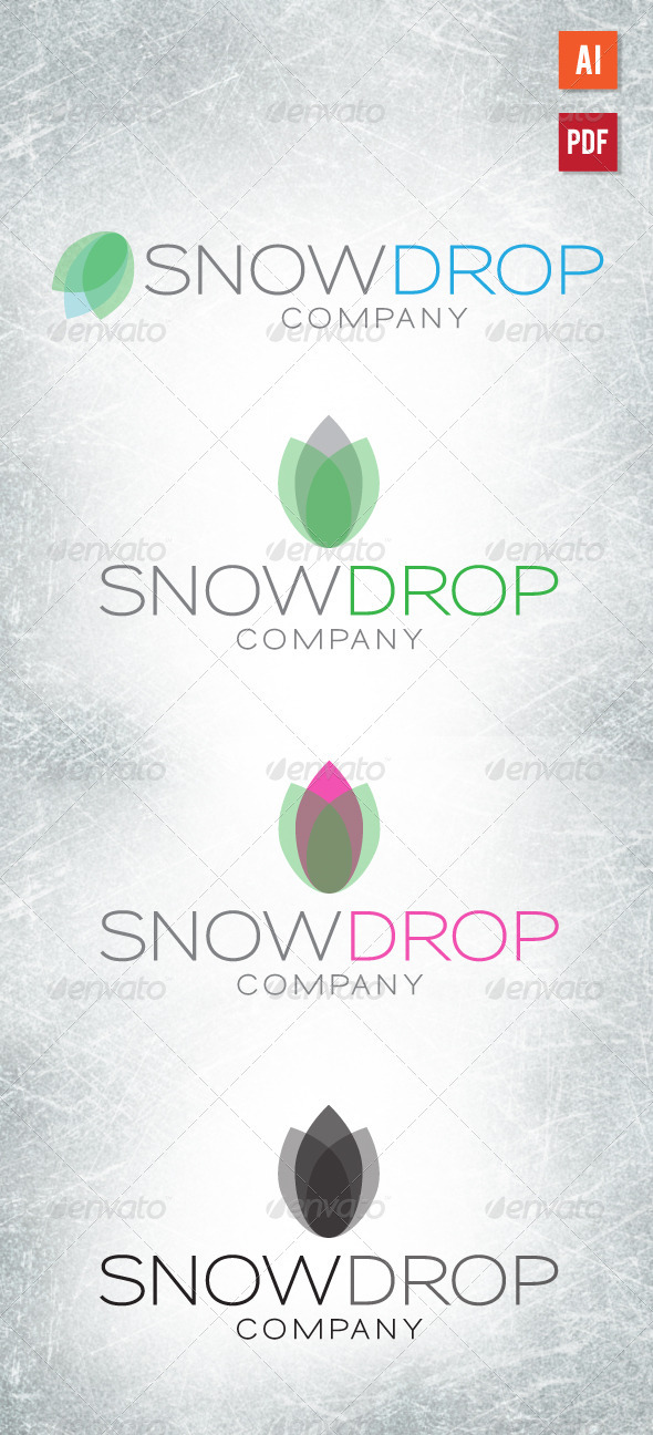 Snowdrop Logo - Nature Logo Templates