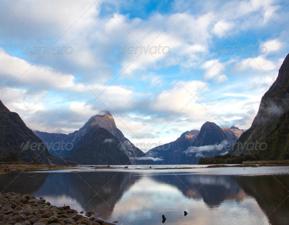 Milford sound New Zealand - Stock Photo - Images
